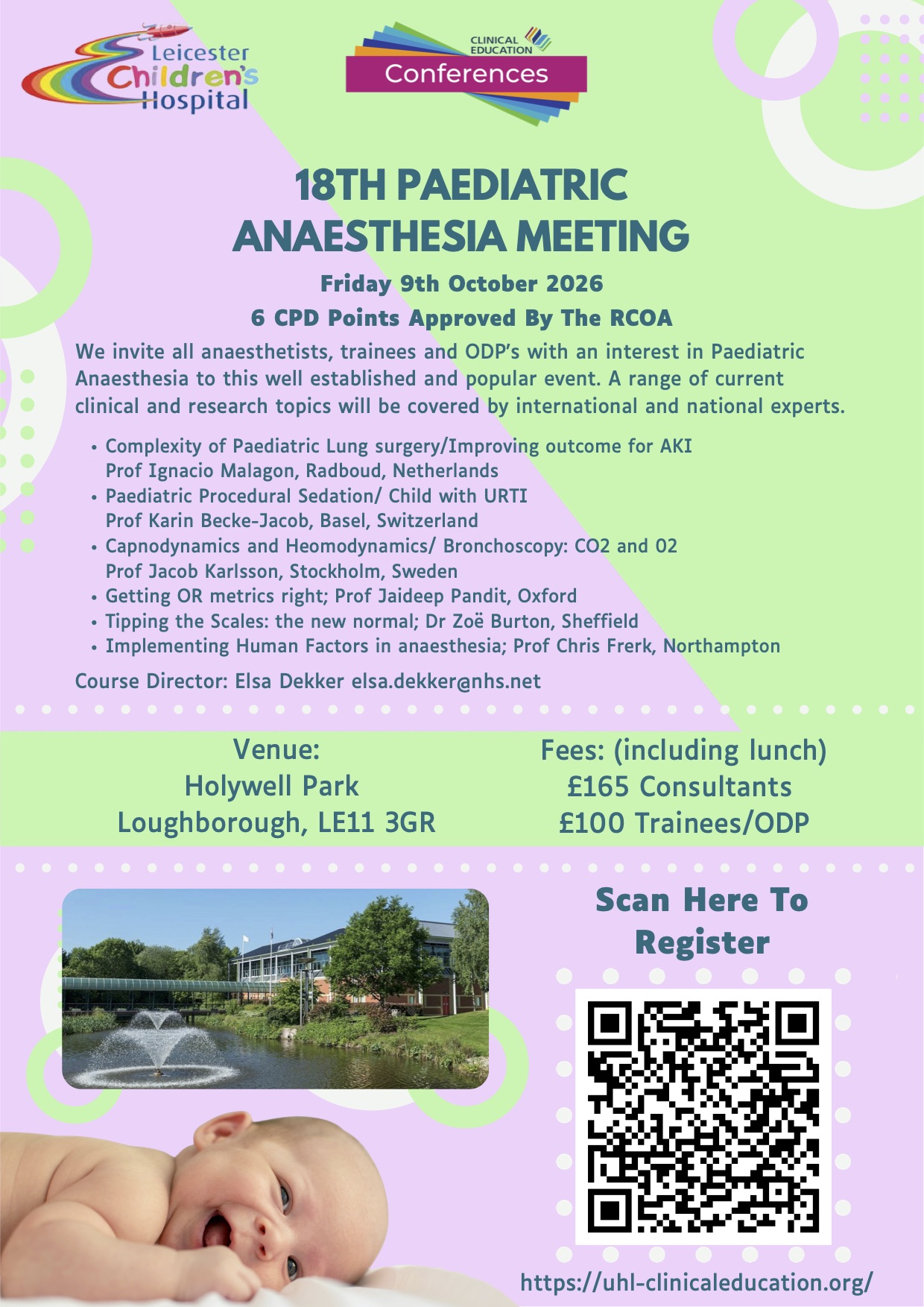 Leicester Childrens Hospital - 18TH PAEDIATRIC ANAESTHESIA MEETING Event